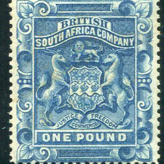 Rhodesia 1892 £1 deep blue. Fine MLH. SG 10, Cat. ...