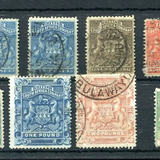 Rhodesia 1892/93 Arms set used to 10/- incl both ...
