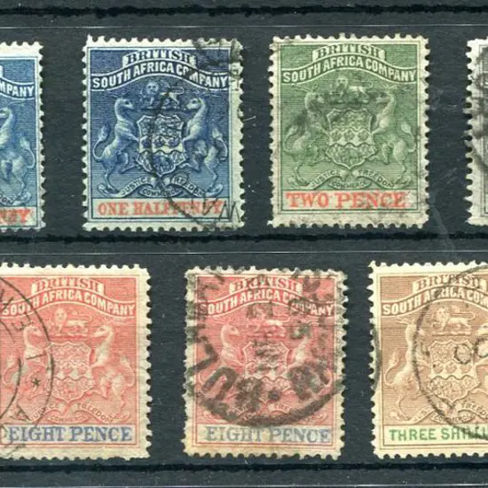Rhodesia 1892/94 ½d to 4/- Arms good to fine used ...
