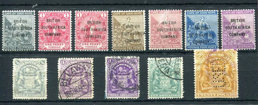 Rhodesia 1896 "BRITISH SOUTH AFRICA COMPANY." ... Image 1++