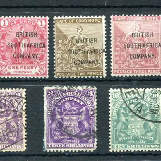 Rhodesia 1896 "BRITISH SOUTH AFRICA COMPANY." ...