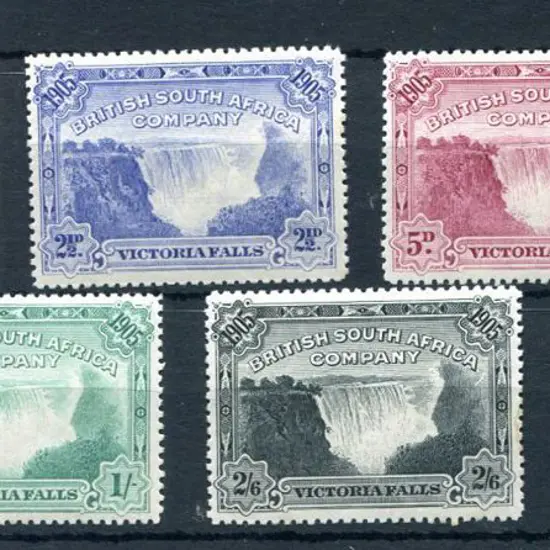 Rhodesia 1905 Victoria Falls set of 6. MLH, 5/- ...
