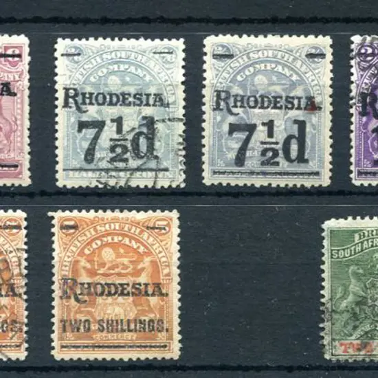 Rhodesia 1909/11 "RHODESIA" surcharges with MH & ...