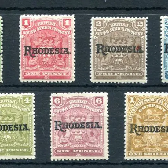 Rhodesia 1909/12 "RHODESIA" ovpts to 2/6d. Fresh ...
