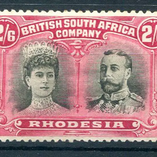 Rhodesia 1910/13 2/6d black & rose carmine. MLH/MH ...