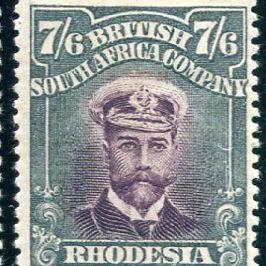 Rhodesia 1913/19 7/6d blackish purple & slate ...