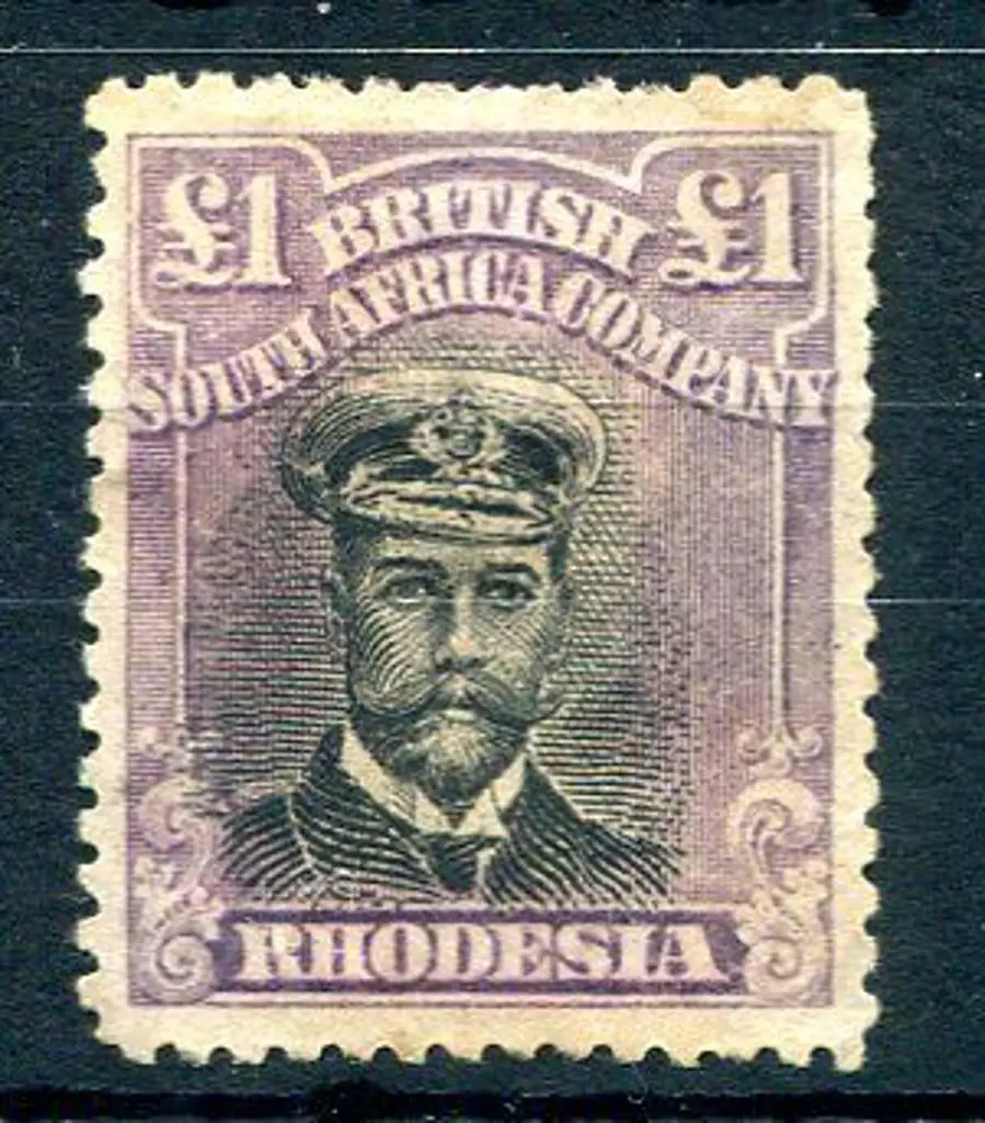 Rhodesia 1913/19 £1 deep black & reddish-lilac, ... Image 1++