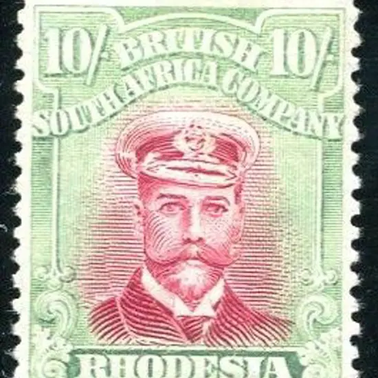 Rhodesia 1922/24 10/- crimson & bright ...
