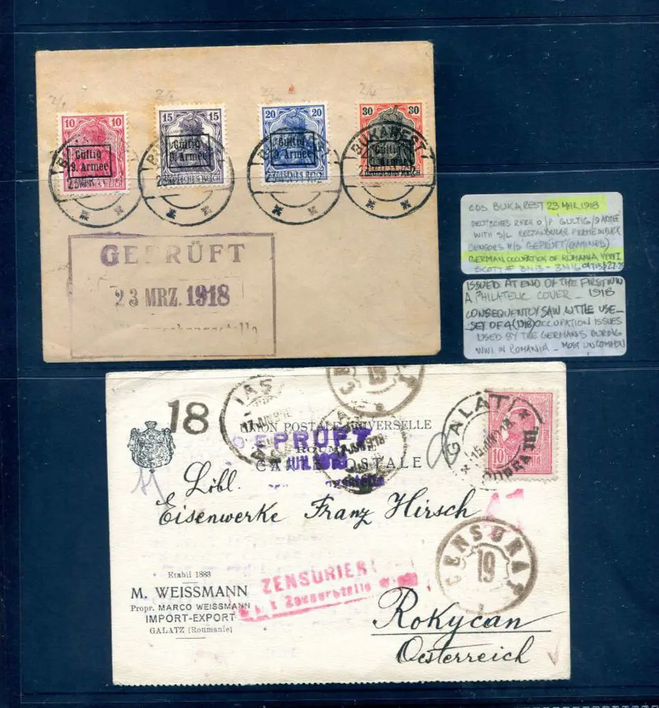 Romania 1918 (15th Jun) Galait-Austria commercial ... Image 1++