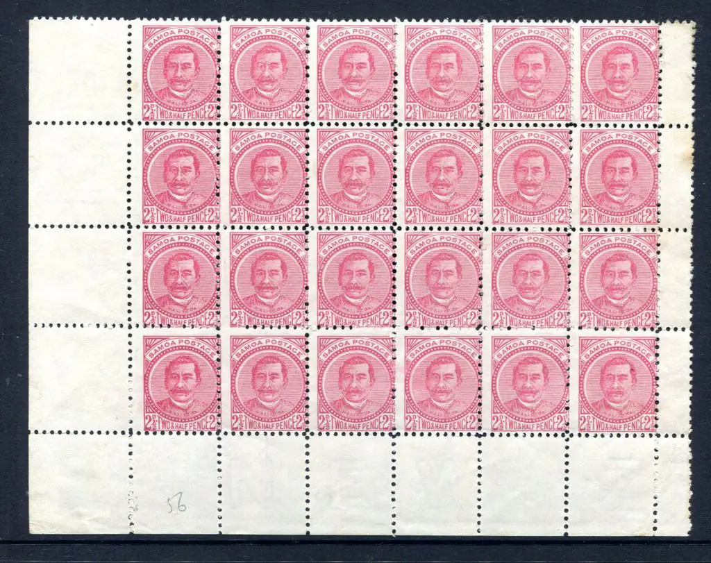 Samoa 1895/1900 King Laeatoa Laupepa lower left ... Image 1++