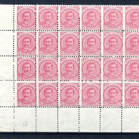 Samoa 1895/1900 King Laeatoa Laupepa lower left ...