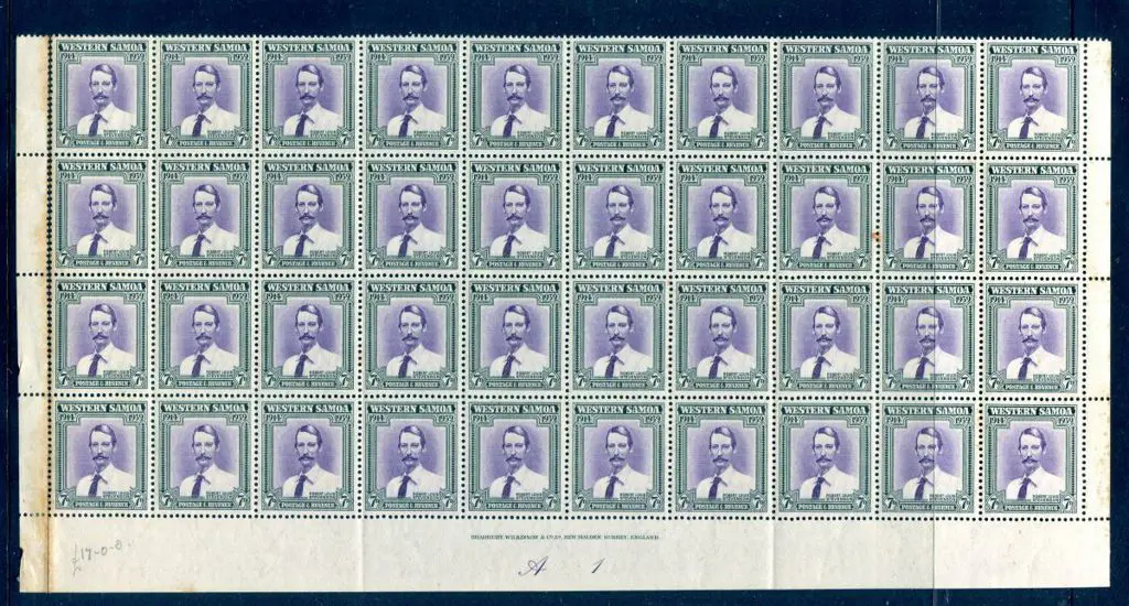 Samoa 1939 Stevenson set of 4 in bottom half ... Image 1++