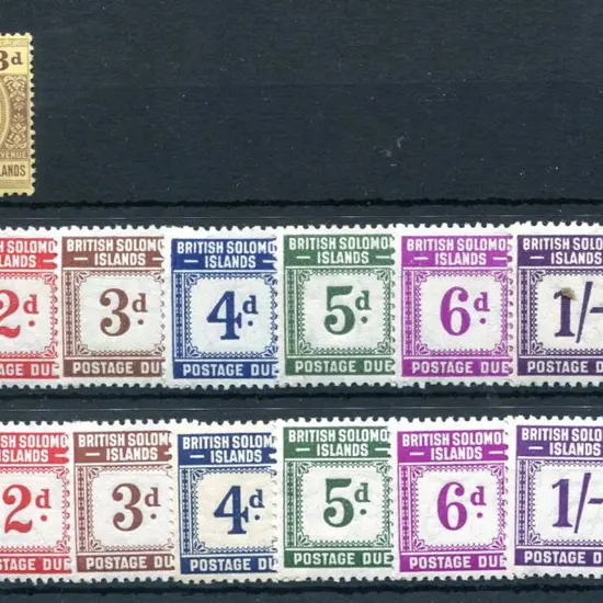 Solomon Islands 1914/23 3d KGV MLH & 1940 Postage ...
