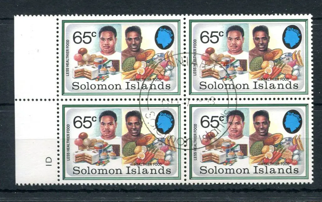 Solomon Islands 1991 65¢ Health Campaign - "Less ... Image 1++