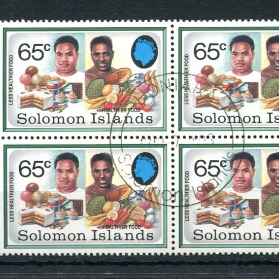 Solomon Islands 1991 65¢ Health Campaign - "Less ...