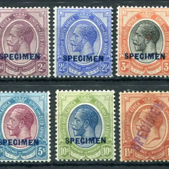 South Africa 1913/24 KGV defins set of 14 with ...