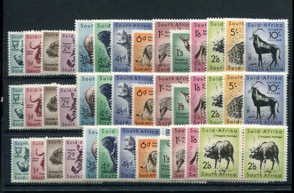 South Africa 1954 Wildlife set to 10/- MUH & ... Image 1++