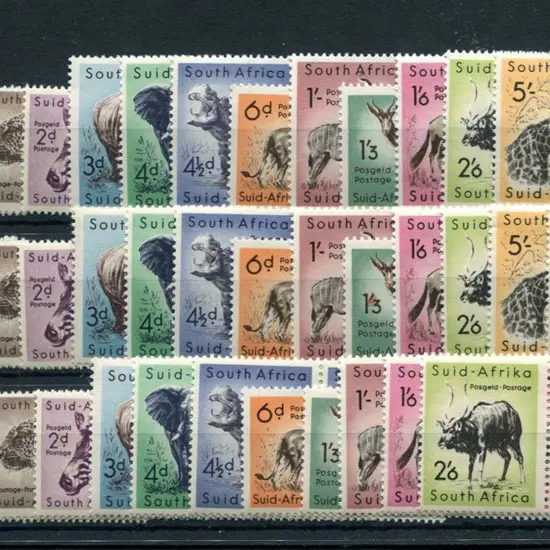 South Africa 1954 Wildlife set to 10/- MUH & ...