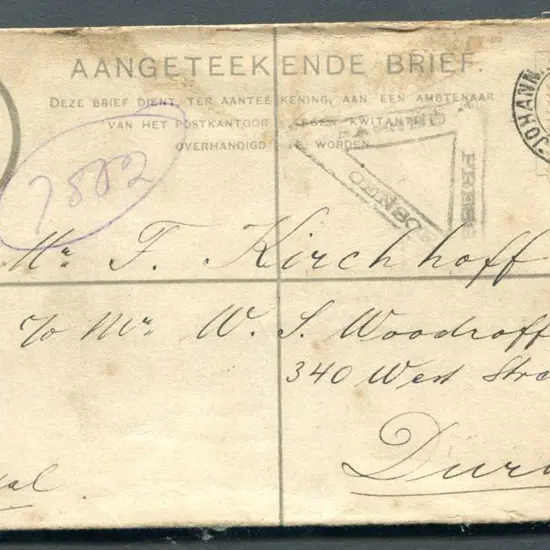 South Africa - Boer War 1901 (11th Jan) Formular ...