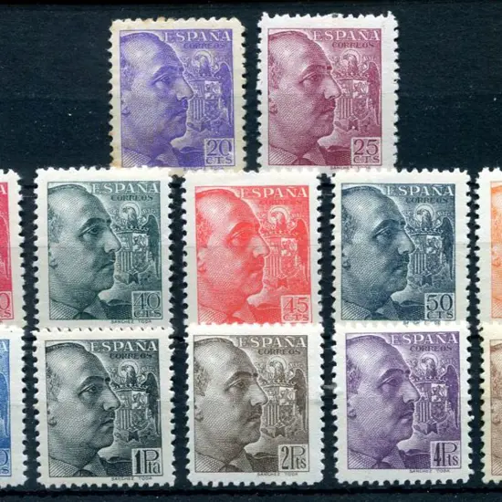 Spain 1939/40 General Franco perf. 10 set of 12 to ...