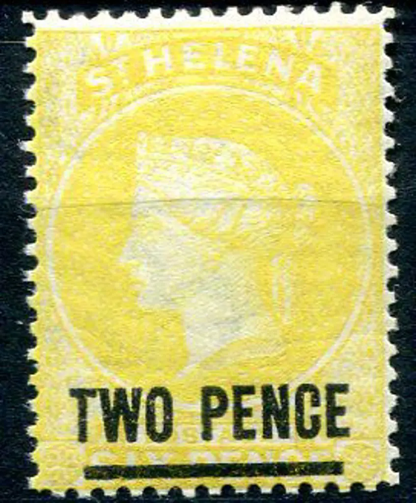 St Helena 1864/80 2d yellow QV, perf. 14. Fine ... Image 1++