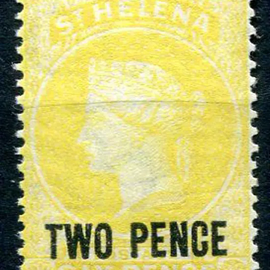 St Helena 1864/80 2d yellow QV, perf. 14. Fine ...