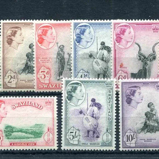 Swaziland 1956 QEII Pictorials set of 12 to £1. ...