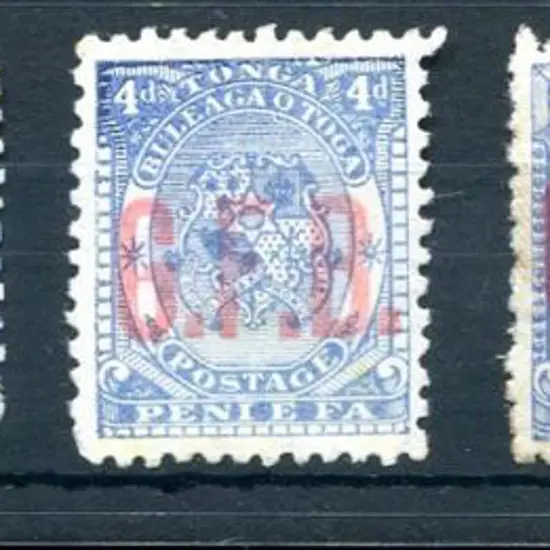 Tonga 1893 1d to 1/- "G.F.B." ovptd Officials. 1d ...