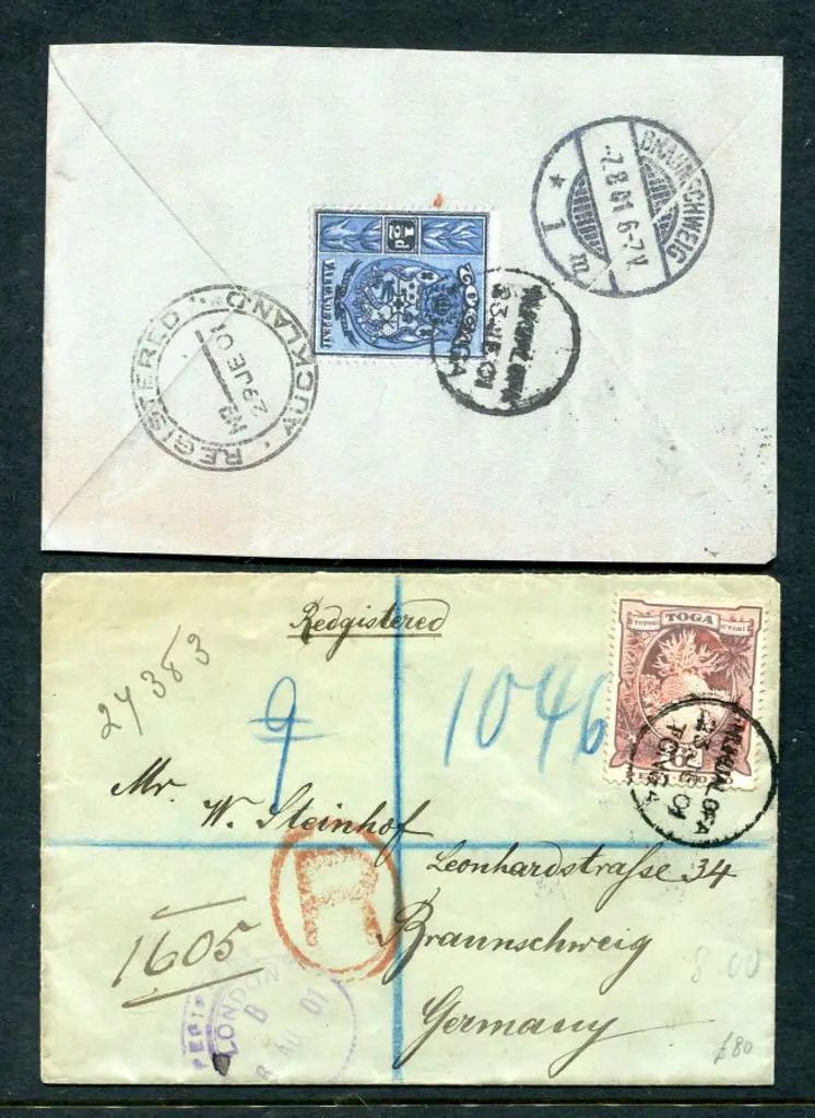 Tonga 1901 (23 June) Registered cover to Germany ... Image 1++