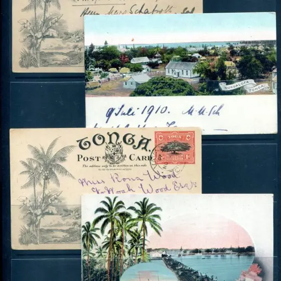 Tonga 1906 1d Pre-stamped illustrated postcard ...