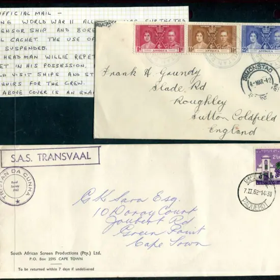 Tristan da Cunha 1942 Cachet type VII applied to ...