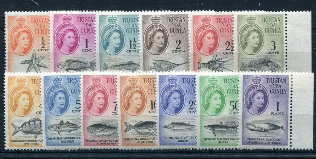 Tristan da Cunha 1961 QEII New Currency defins to ... Image 1++