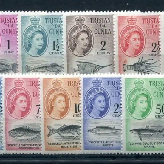 Tristan da Cunha 1961 QEII New Currency defins to ...