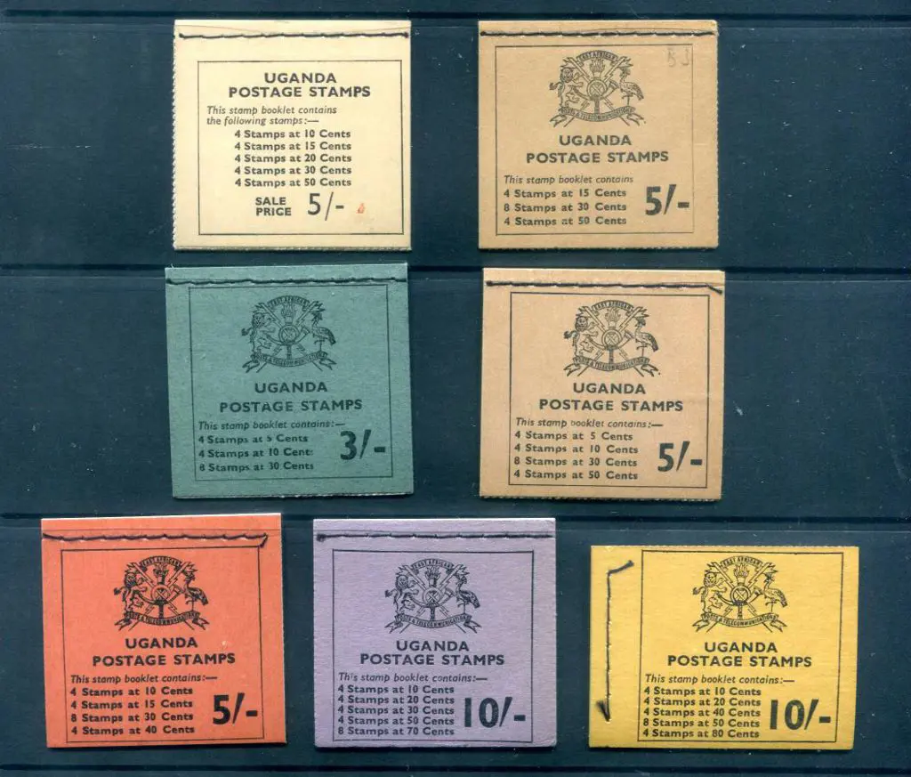 Uganda 1962-1975 booklets comprising 3/-, 5/- x 4 ... Image 1++