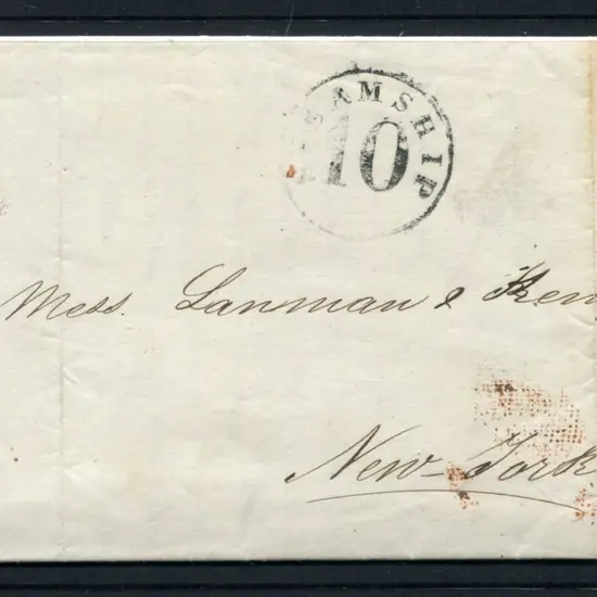 USA 1861 incoming stampless Ship Letter from ...