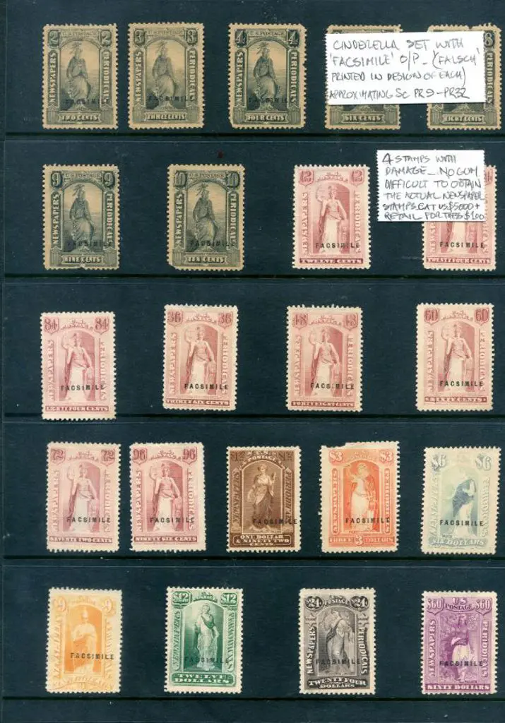 USA 1875 2¢ to $60 (excl $36) Newspaper Stamps ... Image 1++