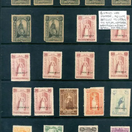 USA 1875 2¢ to $60 (excl $36) Newspaper Stamps ...
