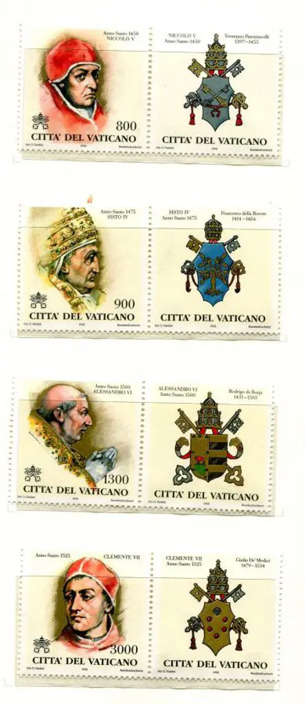 Vatican 1998-2000 Popes & their Holy Years set of ... Image 1++