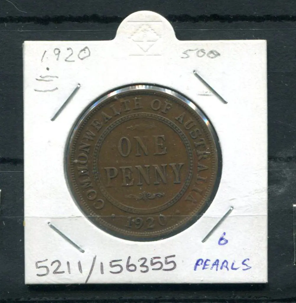 1920 Penny with 6 pearls & "Dot above top scroll" ... Image 1++
