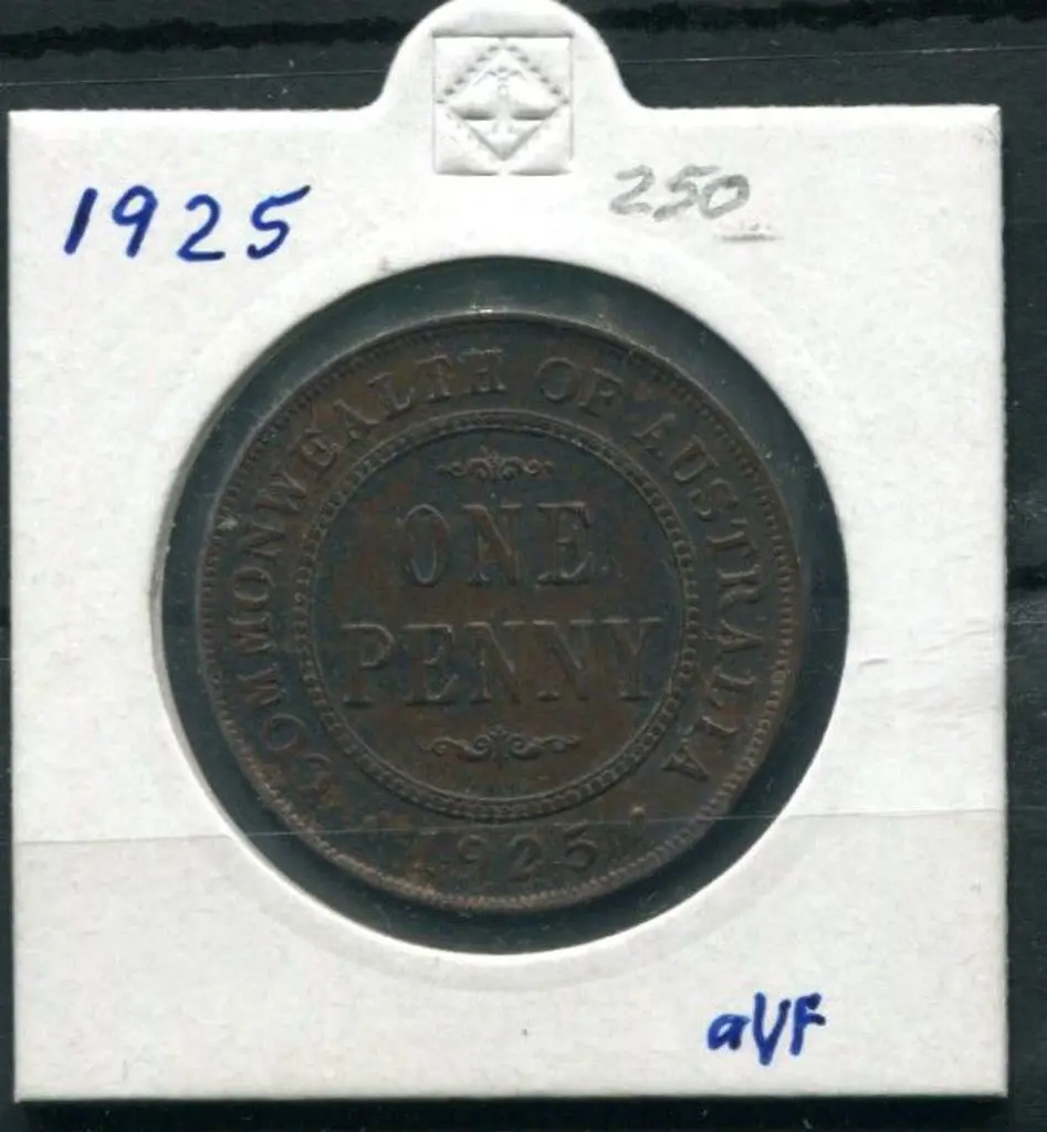 1925 Penny. aVF Image 1++