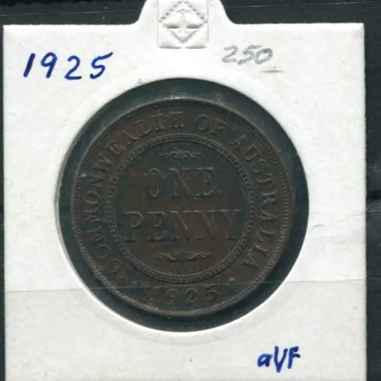 1925 Penny. aVF