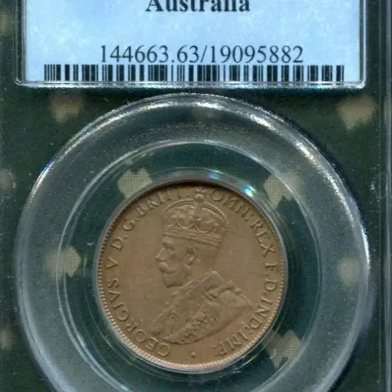 1932 Halfpenny. PCGS slabbed MS63BN.