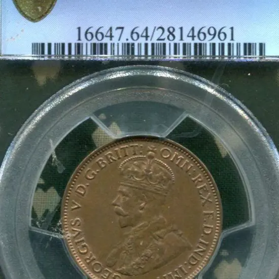 1933 Halfpenny. PCGS slabbed MS64BN.