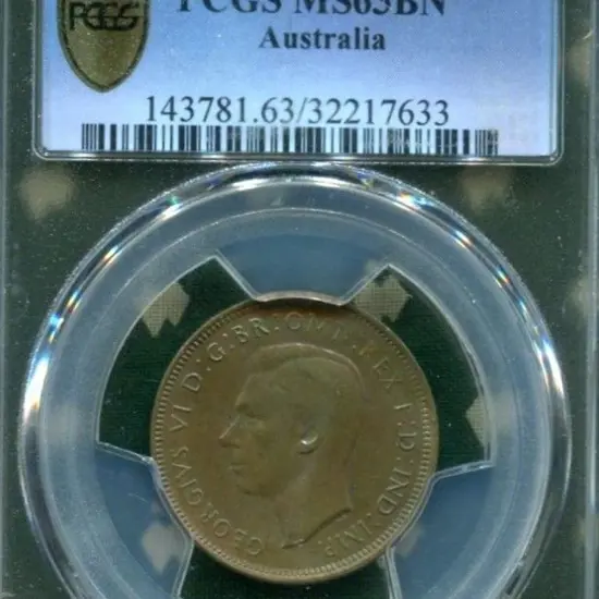 1942 (P) Halfpenny. PCGS slabbed MS63BN.