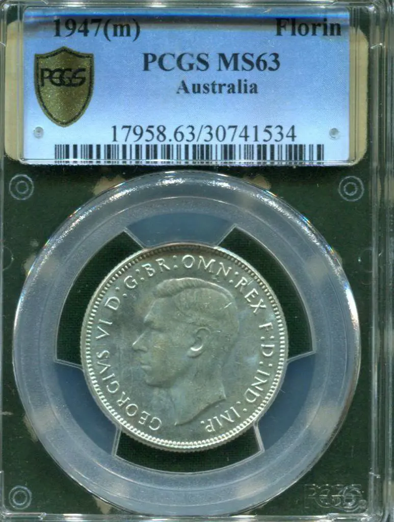 1947 (M) Florin. PCGS slabbed MS63. Image 1++