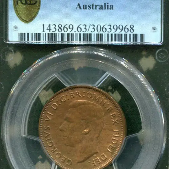 1950 (P) Halfpenny. PCGS slabbed MS63RB.