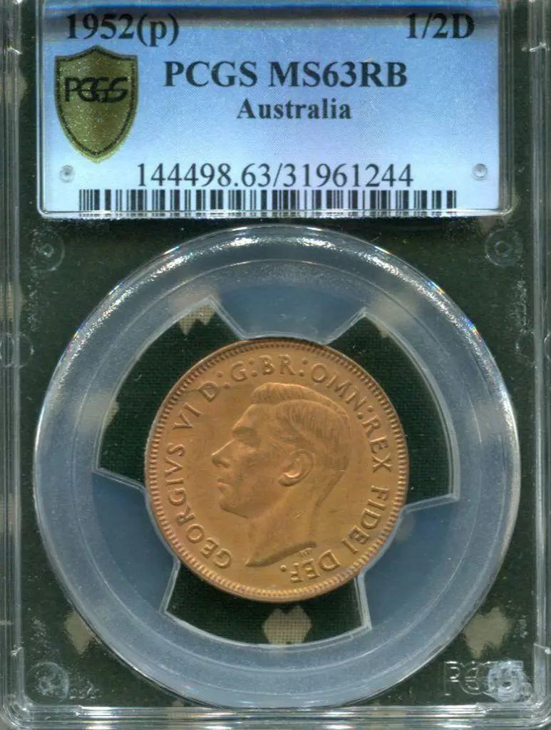 1952 (P) Halfpenny. PCGS slabbed MS63RB. Image 1++