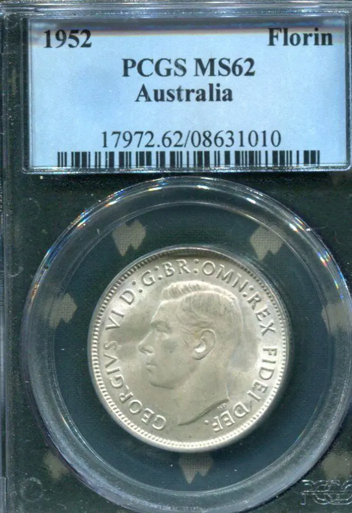1952 Florin. PCGS slabbed MS62. Image 1++