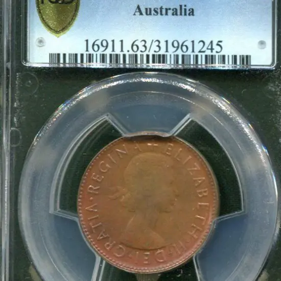 1953 (P) Halfpenny. PCGS slabbed MS63BN.