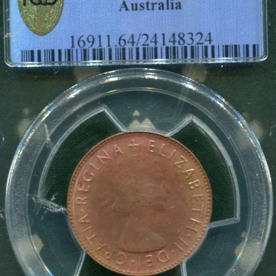 1953 (P) Halfpenny. PCGS slabbed MS64BN.